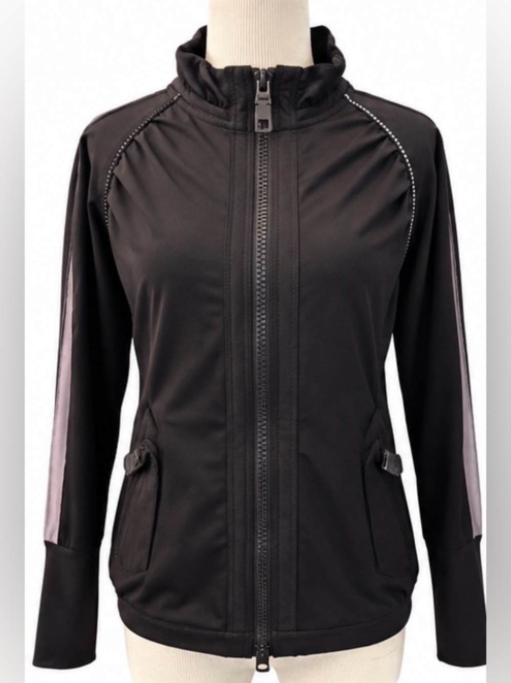 [adidas X Stella McCartney] Authentic Black Reflective Track Jacket – Size M